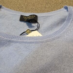 100%Cashmere Light Blue Sweater. Charter Club. New